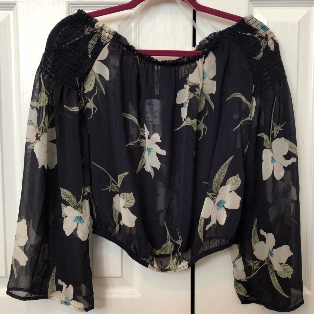 Forever 21 Sheer Off-the-Shoulder Top